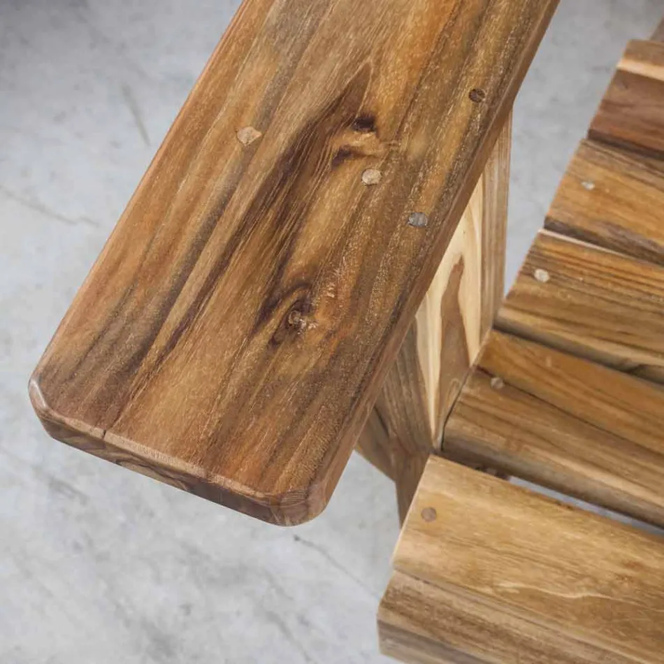 Sammensætning 2 Badeværelsesmøbler i massivt teaktræ - Solferino Viadurini