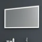 Sammensætning 2 Hængende badeværelsesmøbler i platinlakeret MDF 120 cm - Renga Viadurini