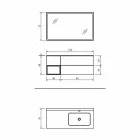 Komposition 2 Suspenderede badeværelsesmøbler i platinlakeret Mdf, luksus - Renga Viadurini