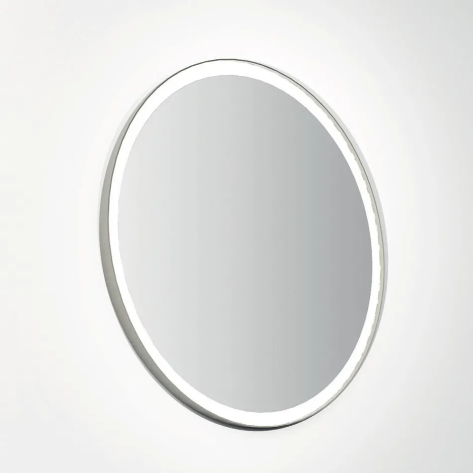 Sammensætning 3 Badeværelsesmøbler i luksusæg i metal og Ecolegno - Cizco Viadurini