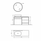 Sammensætning 3 Badeværelsesmøbler i metal og træ Luksuseg - Cizco Viadurini