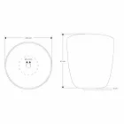 Sammensætning 3 Hængende badeværelsesmøbler med hvid håndvask - Harpiks Viadurini