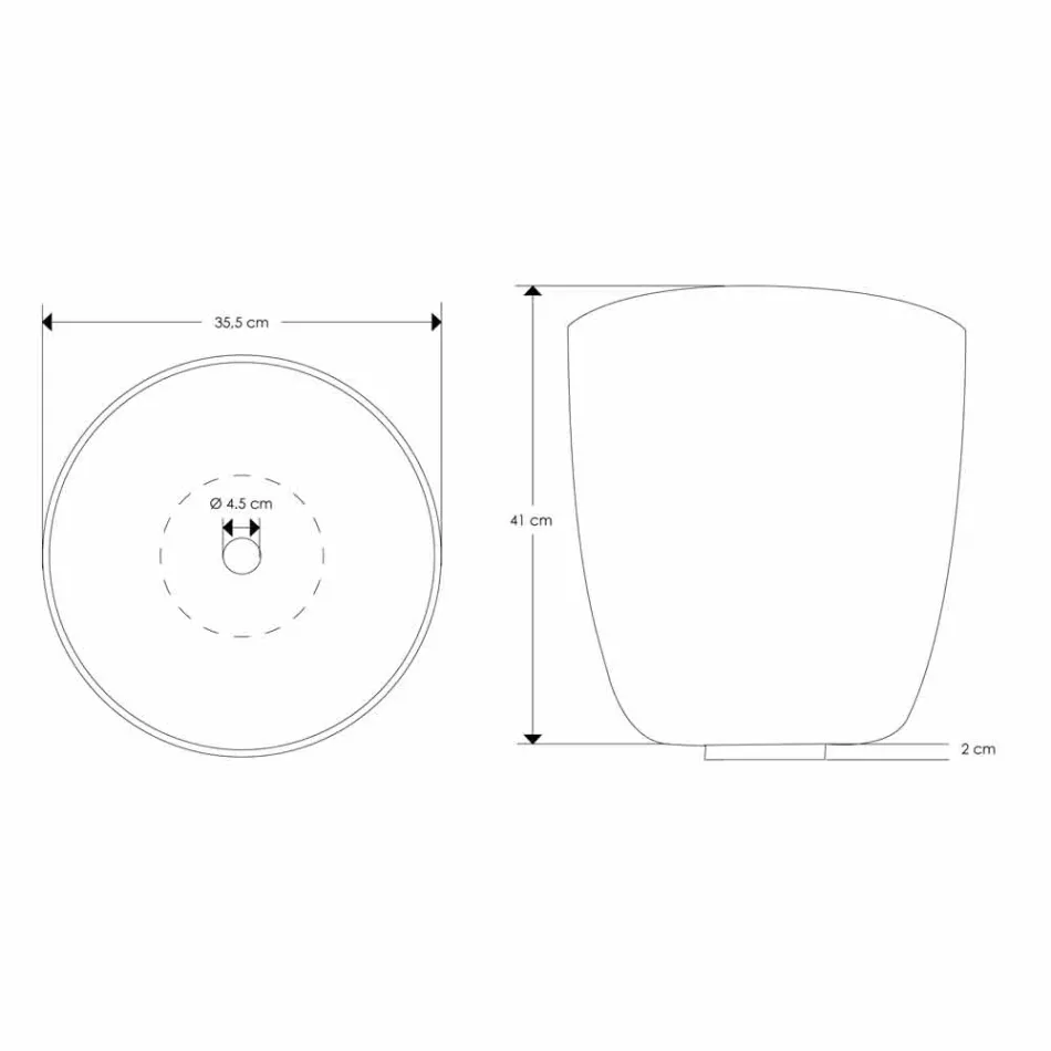 Sammensætning 3 Hængende badeværelsesmøbler med hvid håndvask - Harpiks Viadurini