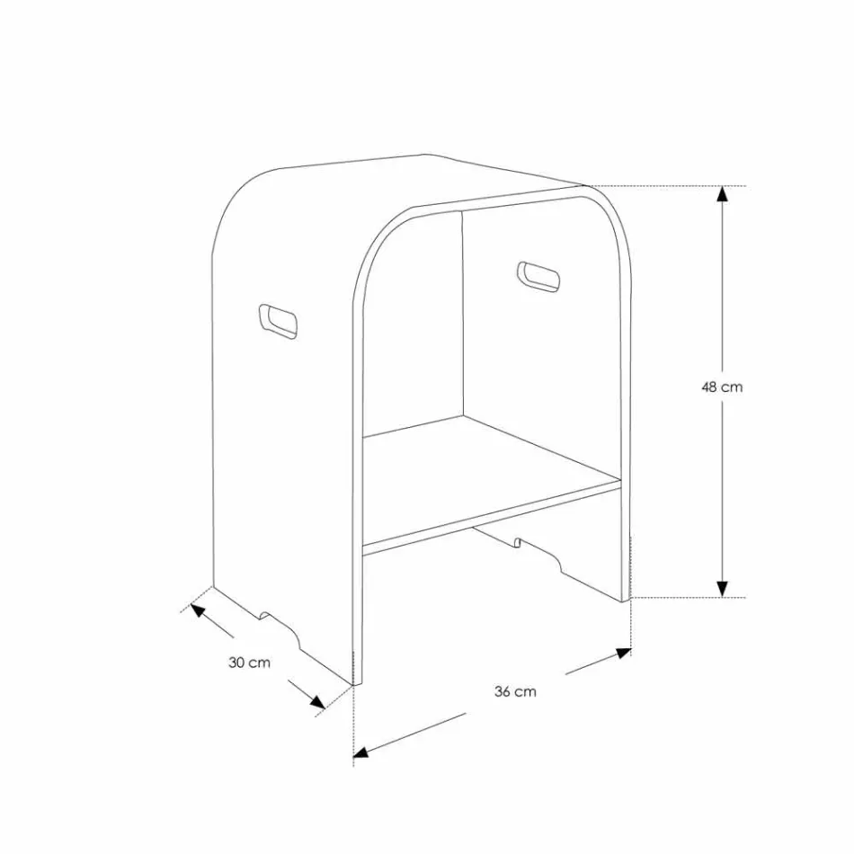 Sammensætning 3 Hængende badeværelsesmøbler med hvid håndvask - Harpiks Viadurini