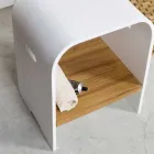 Sammensætning 3 Hængende badeværelsesmøbler med hvid håndvask - Harpiks Viadurini