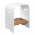 Sammensætning 3 Hængende badeværelsesmøbler med hvid håndvask - Harpiks Viadurini