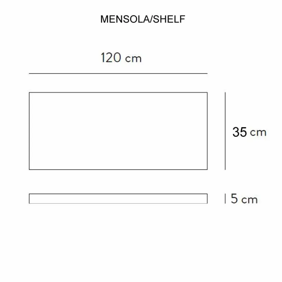 Sammensætning 3 Suspenderede badeværelsesmøbler i porcelænsstentøj 4 finish - Rambina Viadurini