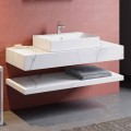 Sammensætning 3 Hængende badeværelsesmøbler i porcelænstentøj af høj kvalitet - Rambina