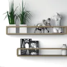 Sammensætning 5 Fritstående badeværelsesmøbler i metal, Ecolegno og luksusstentøj - Cizco Viadurini