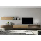 Moderne vægkomposition i nordisk knudret eg og jernfinish - Iselin Viadurini