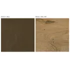 Moderne vægkomposition i nordisk knudet eg og jernfinish - Siri Viadurini