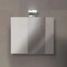 Suspenderet badeværelse møbelsammensætning i Oak Melamine - Becky Viadurini