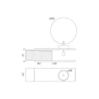 Tiffany blå og eg badeværelsessammensætning med spejl lavet i Italien - Ermes Viadurini