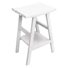 Hvid badeværelseskomposition med lertilbehør og spejl - Maryse Viadurini