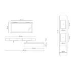 Badeværelsessammensætning komplet med spejl og dobbelt håndvask Made in Italy - Palom Viadurini