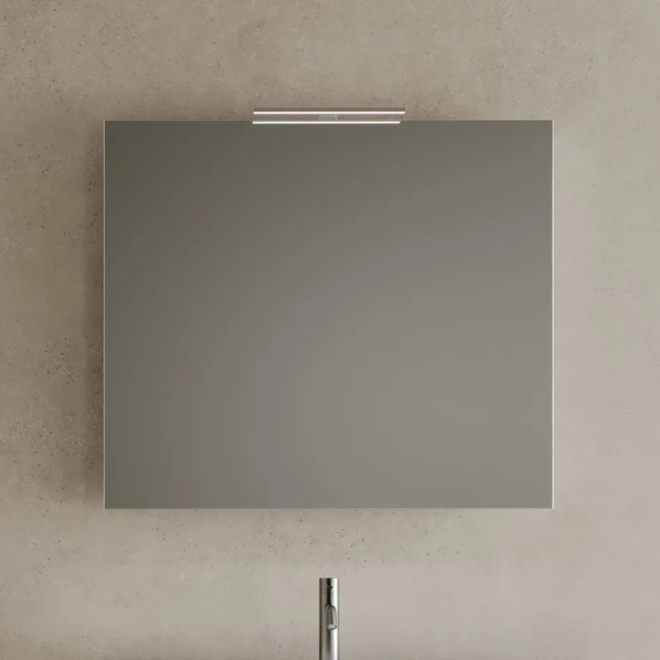 Badeværelseskomposition inklusive bund med 2 skuffer og 1 egetræsdør - Titan Viadurini