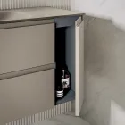 Badeværelseskomposition inklusive bund med 2 skuffer og 1 dør - Titan Viadurini