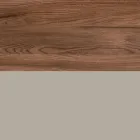 Badeværelseskomposition med 1 skuffe, 2 egetræshylder, vask og spejl - Titan Viadurini