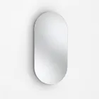 Badeværelseskomposition med 1 skuffe, antracit harpiksvask og spejl - Titan Viadurini