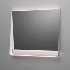 Badeværelseskomposition med 2 skuffer, hvid vask, spejl og vægskab - Elios Viadurini