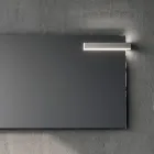 Badeværelseskomposition med 2 skuffer, Calacatta keramisk vask og spejl - Orione Viadurini