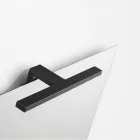 Badeværelseskomposition med 2 skuffer, grå glasvask og spejl - Elios Viadurini