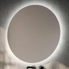 Badeværelseskomposition med 2 skuffer, spejl og hvid harpiksvask - Magnolia Viadurini