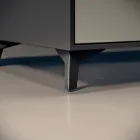 Badeværelseskomposition med 3 matte duegrå skuffer, spejl og vask - Velaria Viadurini