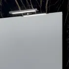 Badeværelseskomposition med 4 skuffer, 2 keramiske håndvaske og spejl - Titan Viadurini