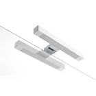 Badeværelseskomposition med 4 skuffer, 2 keramiske håndvaske og spejl - Titan Viadurini