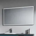 Badeværelseskomposition med 4 Avio blå skuffer, spejl og vask - Velaria Viadurini