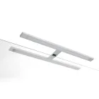 Badeværelseskomposition med 4 skuffer, vask, spejl og åbne hylder - Elios Viadurini