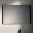 Badeværelseskomposition med 4 skuffer, åbent rum, vask og spejl - Velaria Viadurini