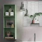 Badeværelsessammensætning med honning eg base, håndvask og spejl Made in Italy - Kilos Viadurini