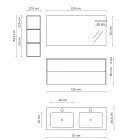 Badeværelsessammensætning med honning eg base, håndvask og spejl Made in Italy - Kilos Viadurini