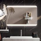 Badeværelsessammensætning med base, spejl og harpikshåndvask Made in Italy - Kilos Viadurini