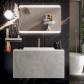 Badeværelsessammensætning med base, spejl og harpikshåndvask Made in Italy - Kilos