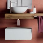 Badeværelsessammensætning med anti-ridsebaser og harpikshåndvaske lavet i Italien - Palom Viadurini