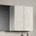 Badeværelseskomposition med skuffer, vask, spejl og vægskab - Orione Viadurini