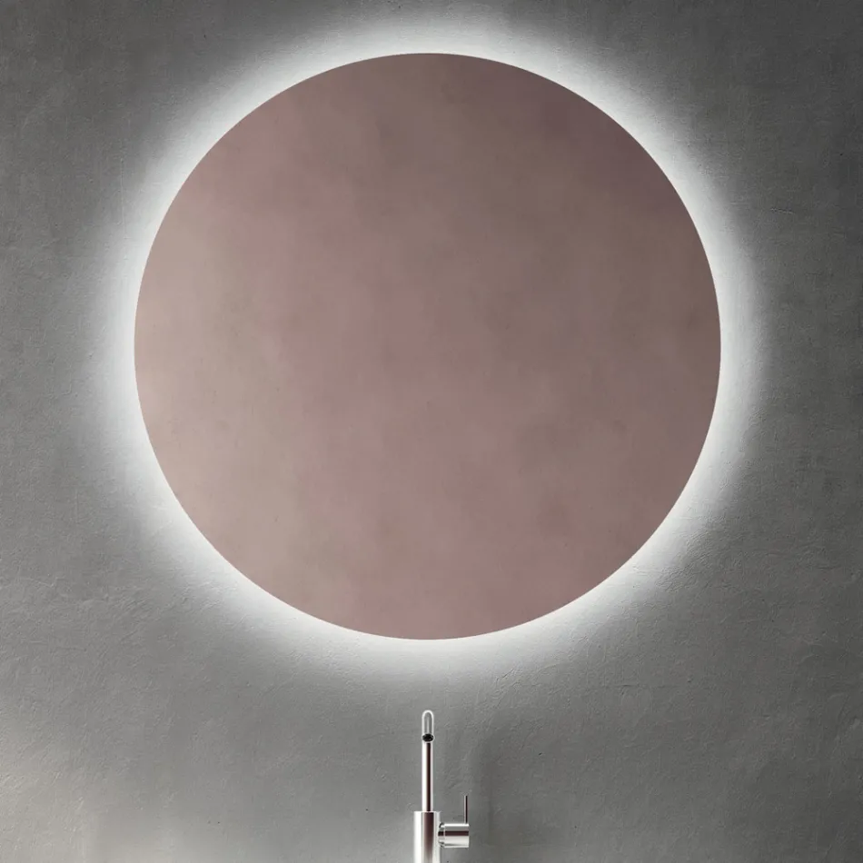 Badeværelseskomposition med lyserød skuffe og Calacatta-vask - Elios Viadurini