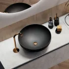 Badeværelsessammensætning med håndvask, ophængt bund og spejl Made in Italy - Dream Viadurini