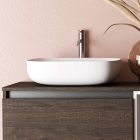 Badeværelsessammensætning med keramisk håndvask og spejl Made in Italy - Dream Viadurini
