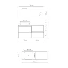 Badeværelsessammensætning med keramisk håndvask og spejl Made in Italy - Dream Viadurini