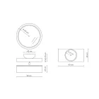 Badeværelsessammensætning med harpikshåndvask og spejl lavet i Italien - Palom Viadurini