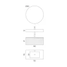 Badeværelsessammensætning med Calacatta HPL top Made in Italy - Talassa Viadurini