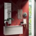 Badeværelsessammensætning med 180° drejeligt spejl, lavet i Italien base og håndvask - Kilos