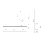 Badeværelsessammensætning med moderne spejl og konsolhåndvask Made in Italy - Palom Viadurini