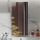 Dobbelt badeværelse med rektangulært spejl og håndvask lavet i Italien - Palom Viadurini