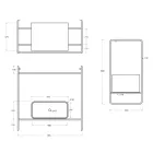 Badeværelsessammensætning Håndvask i keramik og spejl lavet i Italien - Chantal Viadurini