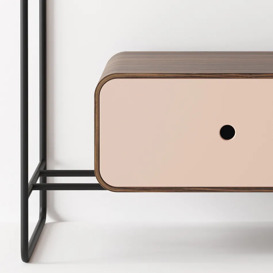 Badeværelsessammensætning Håndvask i keramik og spejl lavet i Italien - Chantal Viadurini